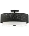 Livex Lighting Noria Black 4 Light Semi-flush In Black