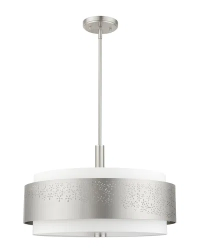 Livex Lighting Noria Nickel 5 Light Chandelier