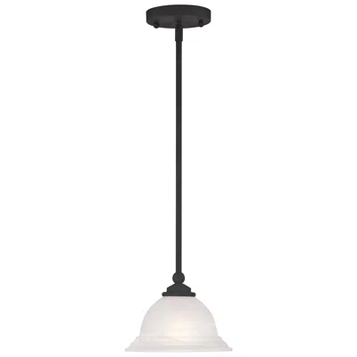Livex Lighting North Port 8 1/4" Wide Black Mini Pendant