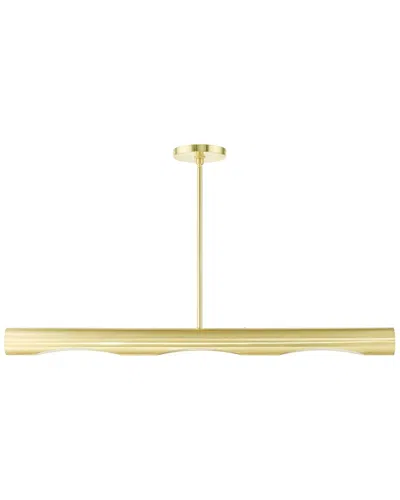 Livex Lighting Novato Brass 3 Light Chandelier