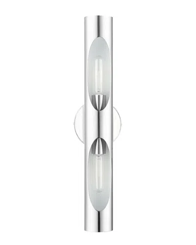 Livex Lighting Novato Chrome 2 Light Sconce In Metallic