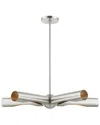 Livex Lighting Novato Nickel 5 Light Chandelier In Nickel
