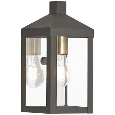 Livex Lighting Nyack 10 1/2" High Bronze Outdoor Wall Light