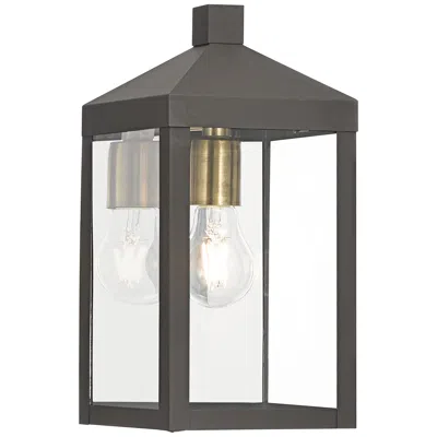 Livex Lighting Nyack 12 3/4" High Bronze Outdoor Wall Light