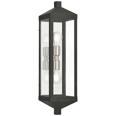 Livex Lighting Nyack 24" High Black Outdoor Wall Light