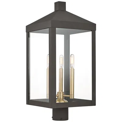 Livex Lighting Nyack 24" High Bronze Outdoor Post Light