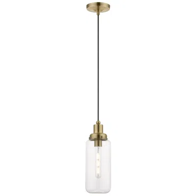 Livex Lighting Oakhurst 1 Light Antique Brass Mini Pendant
