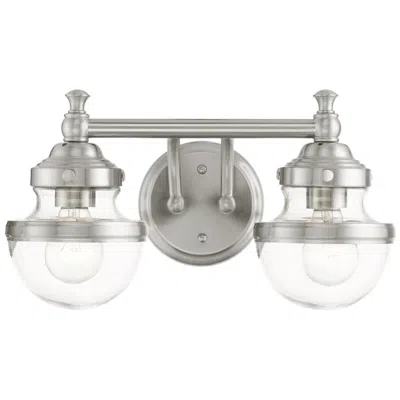 Livex Lighting Oldwick 2 Light Brushed Nickel Bath Vanity