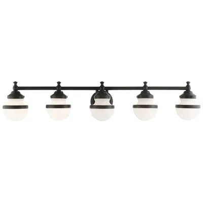 Livex Lighting Oldwick 5 Light Black Bath Vanity