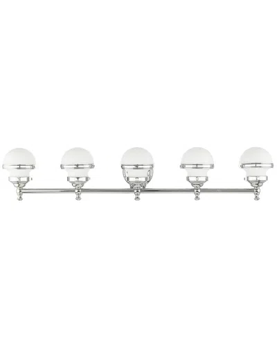 Livex Lighting Oldwick 5-light Polished Chrome Bath-light In Metallic