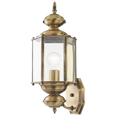 Livex Lighting Outdoor Basics 17" High Antique Brass Outdoor Light