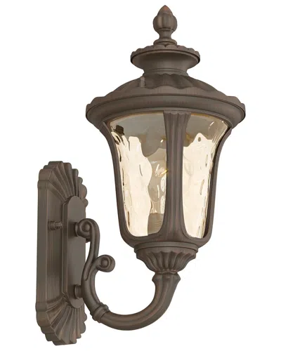 Livex Lighting Oxford 1-light Ib Outdoor Wall Lantern In Gold