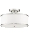 Livex Lighting Park Ridge 2-light Brushed Nickel Ceiling Mount