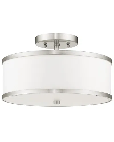 Livex Lighting Park Ridge 2-light Brushed Nickel Ceiling Mount