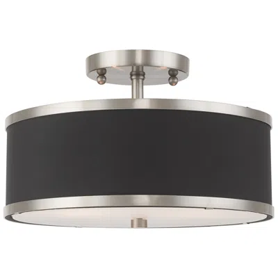 Livex Lighting Park Ridge 2 Light Brushed Nickel Ceiling Mount