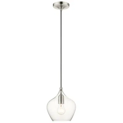 Livex Lighting Pendants 1 Light Brushed Nickel Mini Pendant