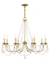 Livex Lighting Pennington 8-light Antique Gold Leaf Chandelier In Gold