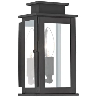 Livex Lighting Princeton 9" High Black Outdoor Wall Light