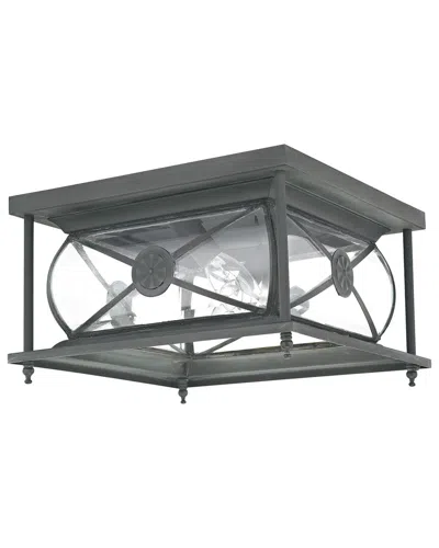 LIVEX LIGHTING LIVEX LIGHTING PROVIDENCE 2-LIGHT CHARCOAL OUTDOOR CEILING MOUNT