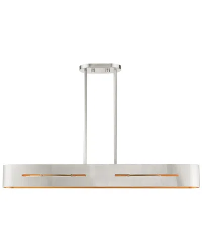 Livex Lighting Ravena Nickel 4 Light Chandelier