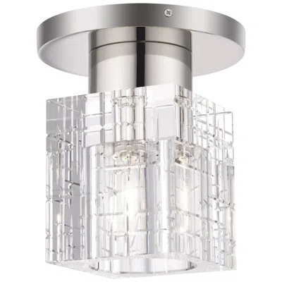 Livex Lighting Rotterdam 7" Wide Polished Nickel Ceiling Light