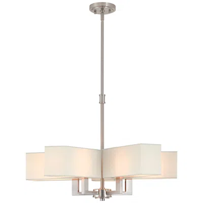 Livex Lighting Rubix 26" Wide Brushed Nickel 5-light Shade Chandelier
