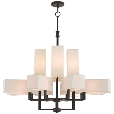 Livex Lighting Rubix 44" Wide Bronze 12-light Foyer Chandelier