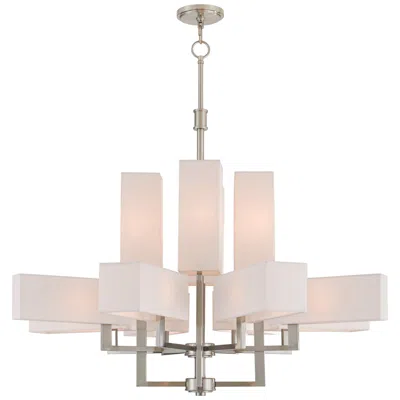Livex Lighting Rubix 44" Wide Brushed Nickel 12-light Foyer Chandelier
