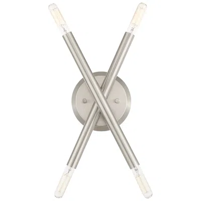 Livex Lighting Soho 4 Light Brushed Nickel Ada Wall Sconce In Silver