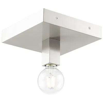 Livex Lighting Solna 1 Light Brushed Nickel Ceiling Mount