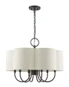 Livex Lighting Solstice Bronze 7 Light Chandelier In Bronze