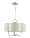 Livex Lighting Solstice Nickel 4 Light Chandelier In Nickel