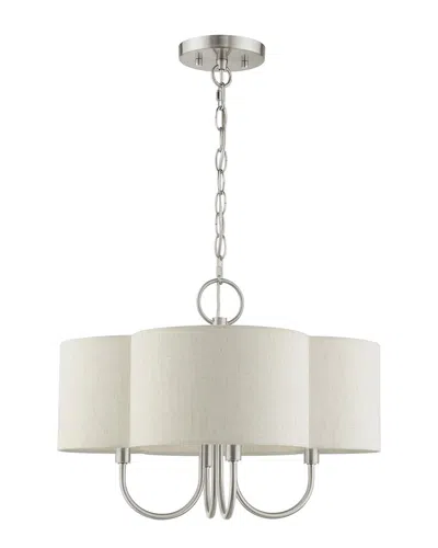 Livex Lighting Solstice Nickel 4 Light Chandelier