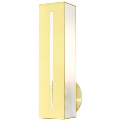 Livex Lighting Soma 1 Light Satin Brass Ada Singe Sconce In Yellow