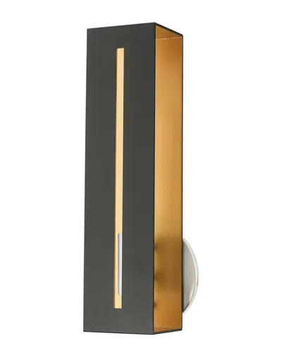 Livex Lighting Soma Black Sconce In Metallic