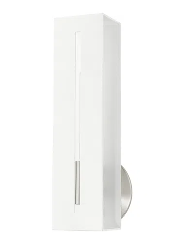 Livex Lighting Soma White Sconce In Metallic