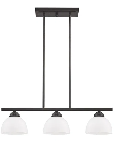 Livex Lighting Somerset 3-light English Bronze Linear Chandelier In Black