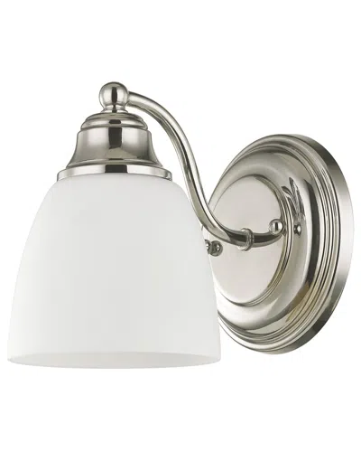 Livex Lighting Somerville 1-light Polished Chrome Wall Sconce In Silver