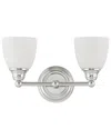 Livex Lighting Somerville 2-light Polished Chrome Bath-light In Silver