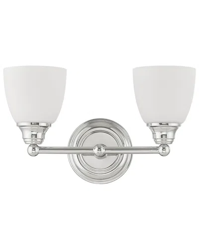 Livex Lighting Somerville 2-light Polished Chrome Bath-light In Silver