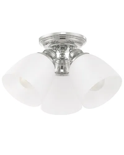 Livex Lighting Somerville 3-light Polished Chrome Ceiling Mount In Metallic