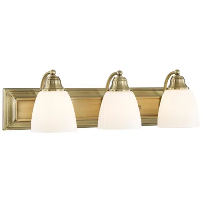 Livex Lighting Springfield 24" Wide 3-light Antique Brass Bath Vanity
