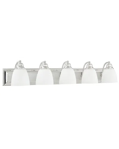 Livex Lighting Springfield 5-light Polished Chrome Bath-light In Black