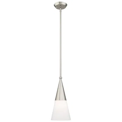 Livex Lighting Stockholm 1 Light Brushed Nickel Mini Pendant