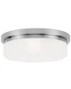 Livex Lighting Stratus 3-light Bn Ceiling Mount Or Wall Mount In Silver