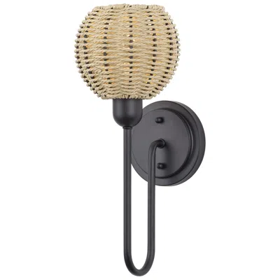 Livex Lighting Summervine Bronze 1 Light Single Sconce In Black
