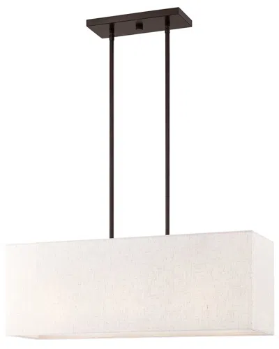 Livex Lighting Summit 3 Light Ebz Linear Chandelier In White