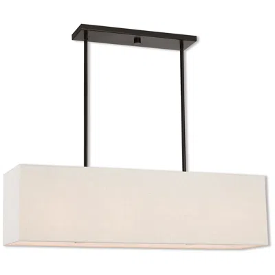 Livex Lighting Summit 36" 4-light English Bronze Linear Chandelier