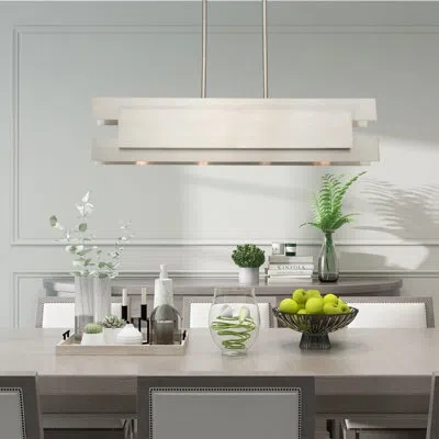 Livex Lighting Varick 4 - Light Kitchen Island Pendant In Brushed Nickel