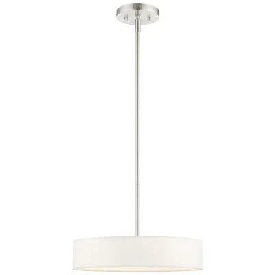 Livex Lighting Venlo 4 Light Brushed Nickel Chandelier In Gray